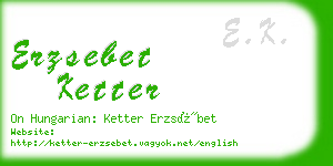 erzsebet ketter business card